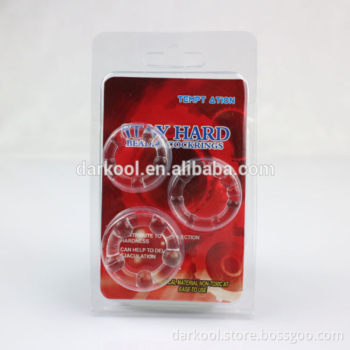 DC002/Hot Sex Products On Amazon Plastic Beads Toy Cock Rings